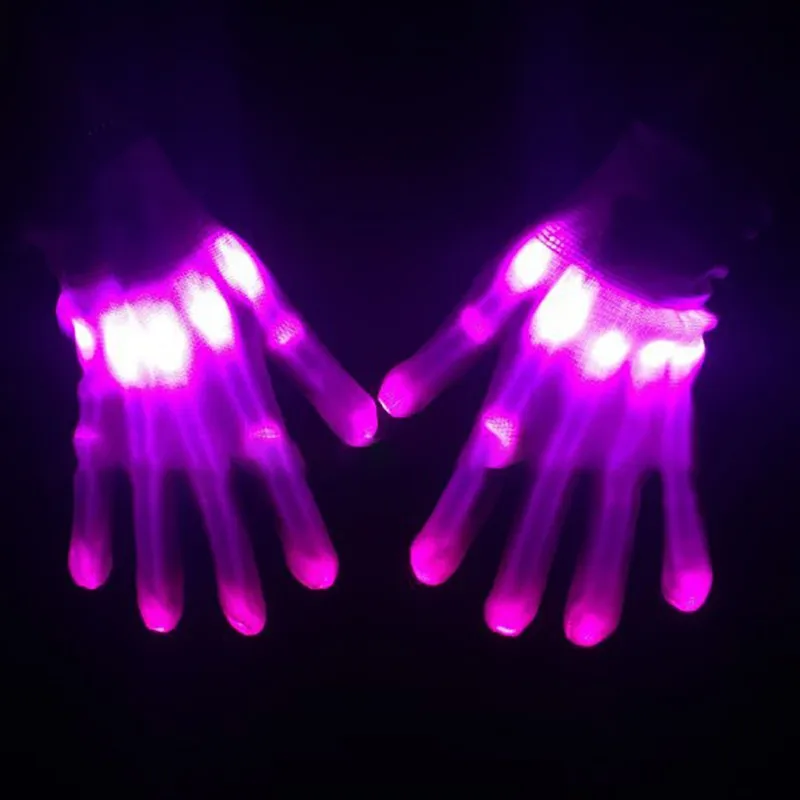 pink Танцевальный сценический светодиодный светильник, перчатки, мигающий палец, светящиеся варежки, рождественские, танцевальные, Рейв, вечерние, веселый, широкий светильник, светодиодный светильник, перчатки - Цвет: pink