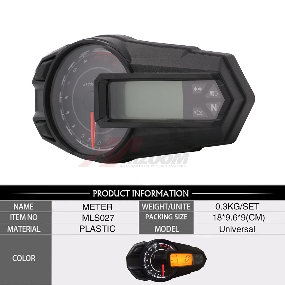2018 new LED Backlight motorcycle speedometer odometer tachometer Kmh MUniversal Sensor 12000RPH | Автомобили и мотоциклы