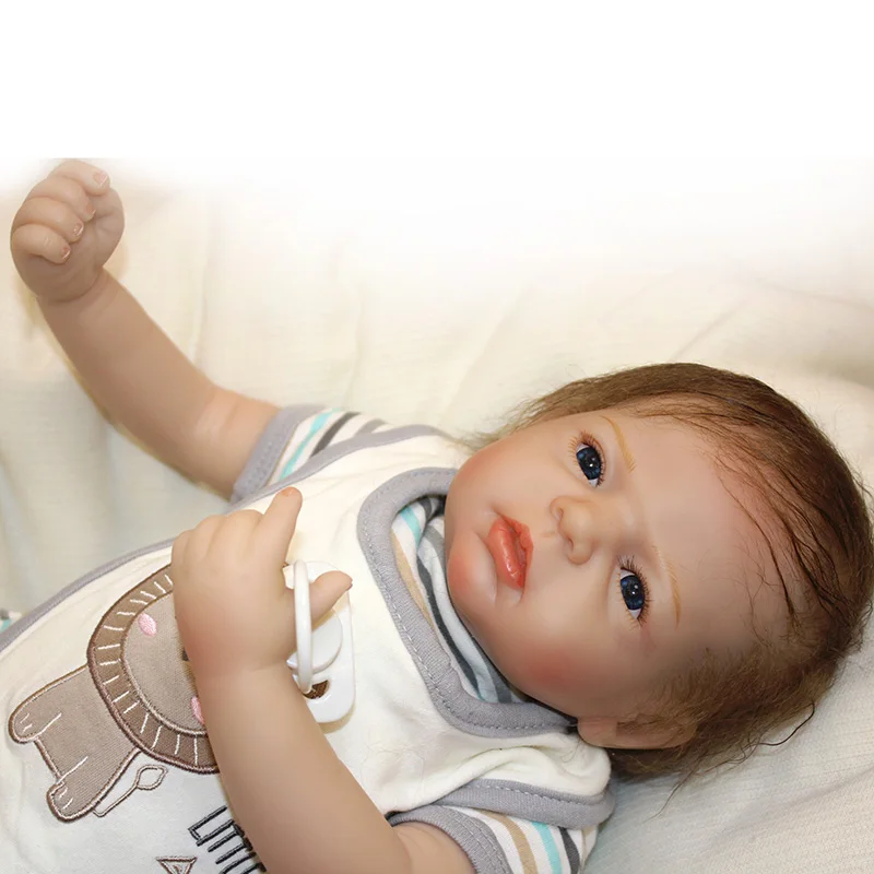 22 дюйма силиконовые детские куклы Reborn Baby Doll реалистичные игрушки для новорожденных кукла ручной работы для малышей куклы с одеждой подарок для детей