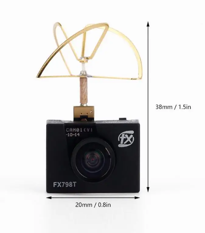 FX798T 5 8G 25mW 40 каналов AV передатчик с камерой 600 TVL мягкая антенна Combo NTSC Для DIY FPV мини