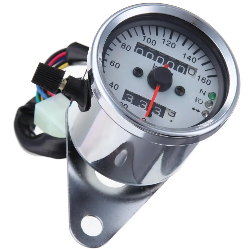 Мотоцикл сталь двойной одометр спидометр измерительный инструмент со