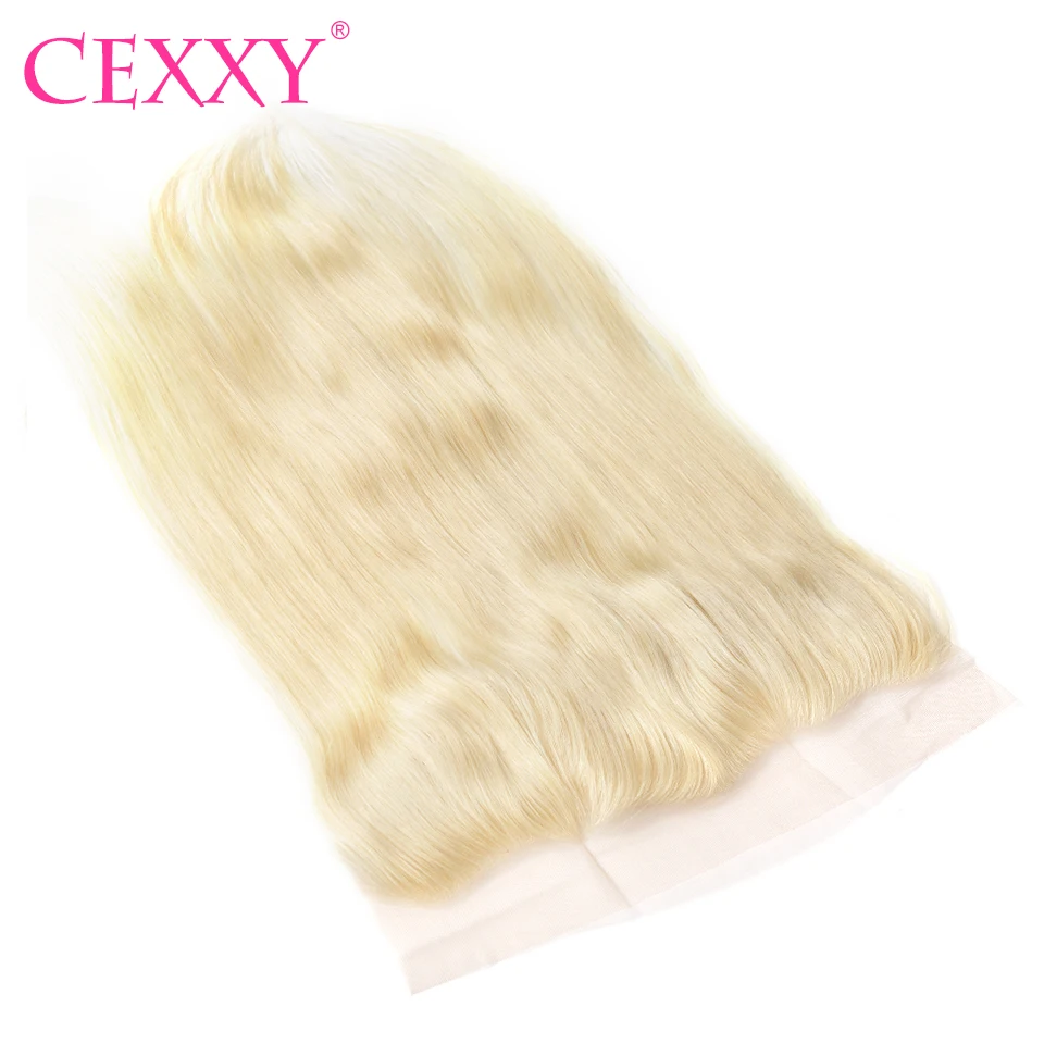 CEXXY блондинка бразильские кружева Фронтальная застежка Волосы remy прямые 13*4