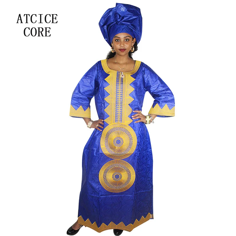 african dresses for women dashiki dress soft material embroidery design long without scarf | Тематическая одежда и