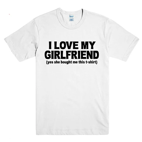 Футболка мужская с надписью I LOVE MY Girl | Мужская одежда