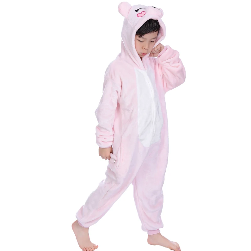 Для маленьких мальчиков девушка единорог пижамы Panda Pikachus Тоторо Свинья Kigurumi