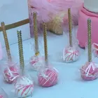 New 20шт золотые блестки поп-палочки для торта идеально подходит для свадеб детского душа