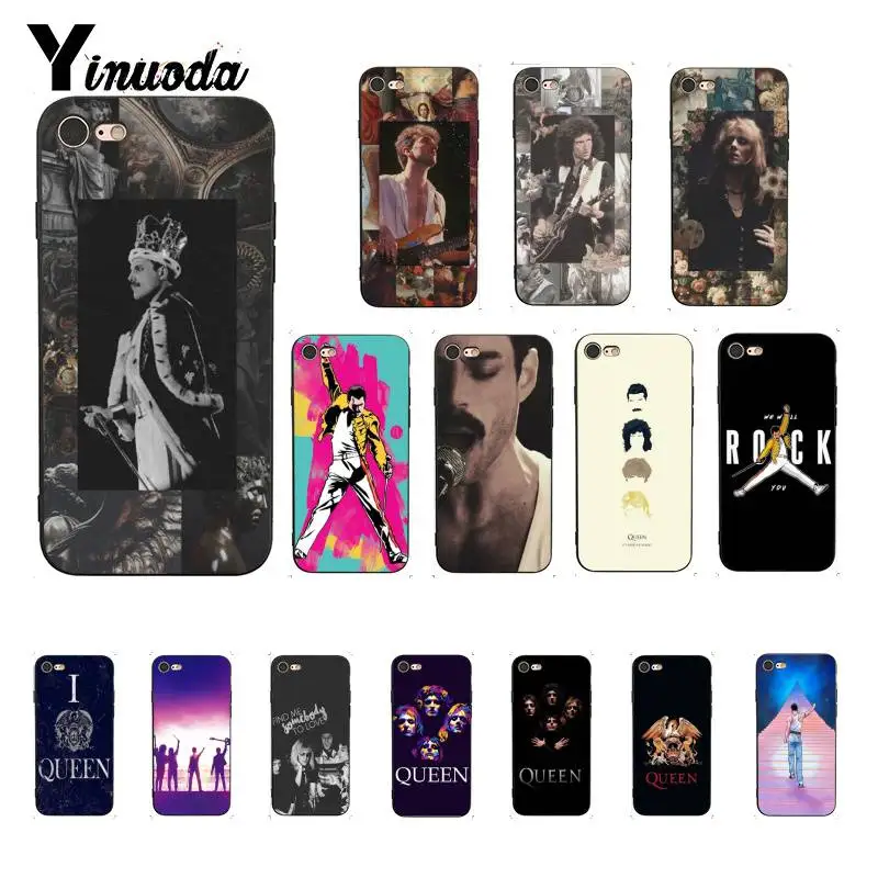 Yinuoda Queen Rock Group жесткий чехол для iPhone 8 7 6 6S 6Plus X XS MAX 5 5S SE XR 10 Чехлы 11 pro