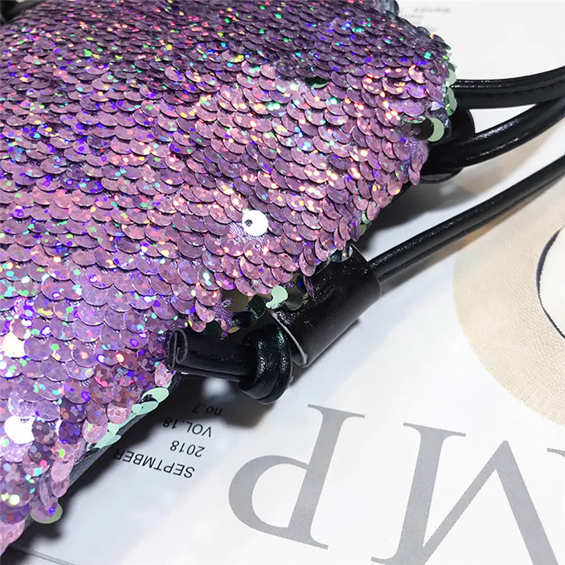 Женский кошелек для монет Sequines Карманный Кошелек девочек квадратный Органайзер