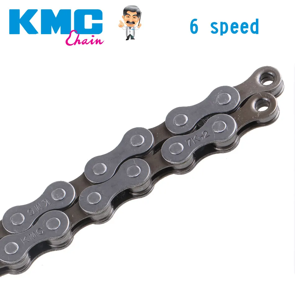 KMC HV408 6 Speed Bicycle Chain Bike Chain for MTB/Road Bike fo Shimano/SRAM 116L /Chain Bike Silver Grey