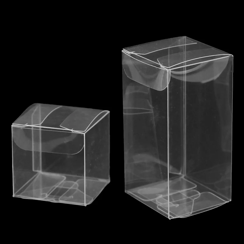 Квадратные коробки из ПВХ для шоколада 10 шт./лот прозрачные подарочные конфет