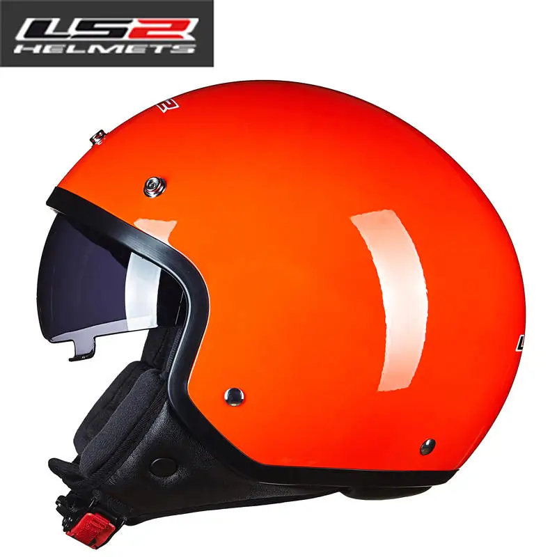 LS2 OF561 moto rcycle шлем Модные мужские женские летние шлемы с открытым лицом с солнечным стеклом Оригинальные настоящие LS2 moto шлемы