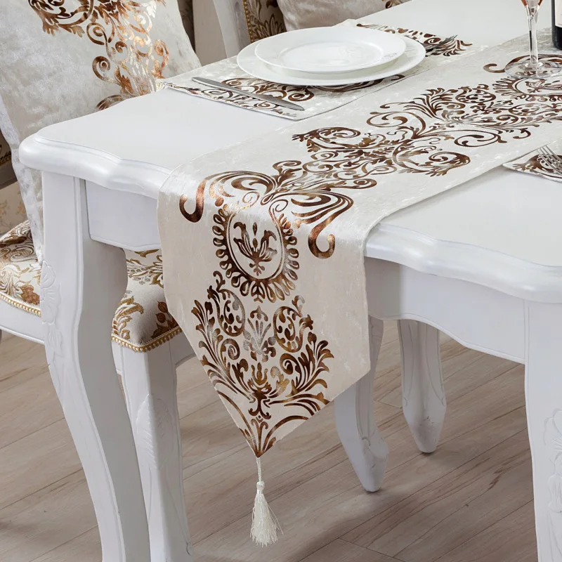 

Original thickening Table Runners Home Decoration European luxury chenilleTable Runners Fashion simple modern West table flag