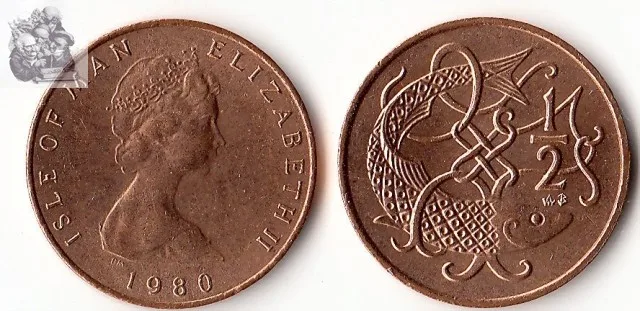 Isle of Man 0 5 pence 1/2 Coin EU 100% настоящие и оригинальные европейские монеты для личной