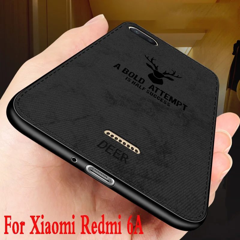 Чехол для Xiaomi Redmi 6A чехол из ткани с рисунком задняя крышка Силиконовый