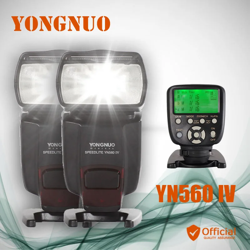 2 * Беспроводная вспышка Yongnuo YN560 IV 4G + контроллер вспышки для Canon EOS 5D 5D2 MARK III 6D 1D 1DS I II