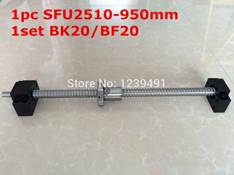 

SFU2510 - 950 мм шариковый винт с концевой обработкой + BK20/BF20 Поддержка ЧПУ частей