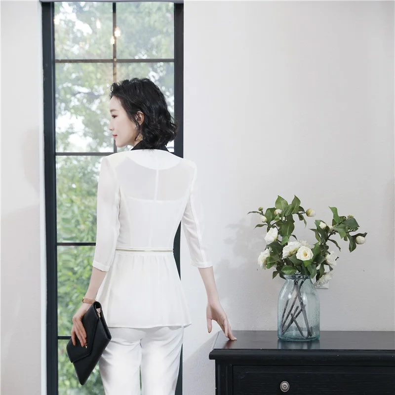 Модные облегающие Формальные блейзеры для бизнес леди и куртки в полоску с