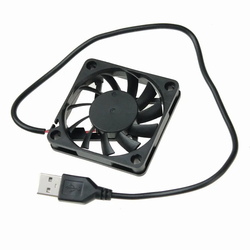 100 шт. Gdstime 5 В USB 60 мм x 10 6010 Бесщеточный вентилятор охлаждения для процессора