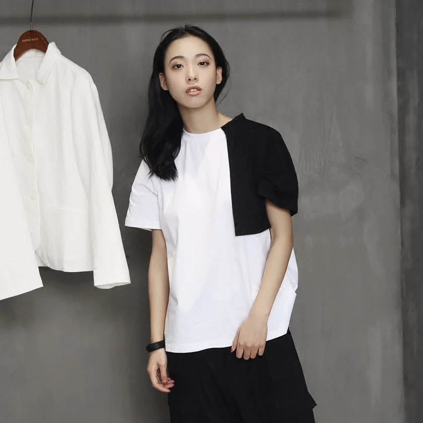 Cakucool Новый Дизайн Для женщин Чистый хлопковая Футболка Повседневное короткий