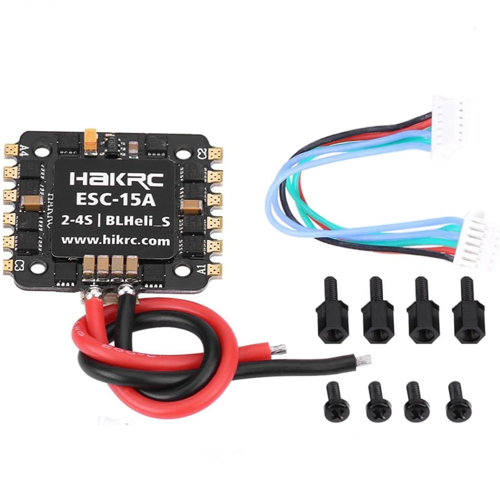 HAKRC 15A/20A/30A/40A 4 в 1 3-6S blheli _ 32 5V 3A BEC Dshot1200 Мини Размер ESC для DIY квадрокоптера FPV