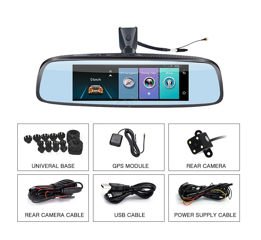 7 84 &quot4G Специальный Кронштейн Автомобильный зеркальный рекордер Android GPS DVR с двумя