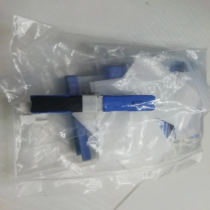 

ZHWCOMM high quality 50pcs FTTH ESC250D SC UPC Connector singlemodel Embedded Optical fibe quick connector