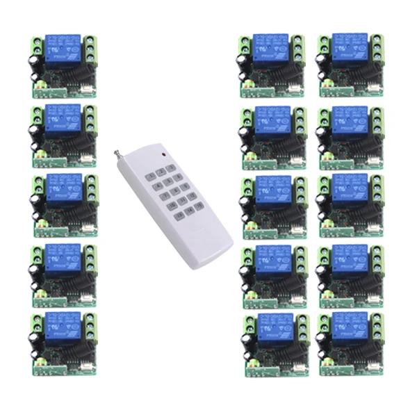 

MITI-DC 12V 10A Relay 1CH Wireless RF Remote Control Switch 1 Transmitter+ 15 Receiver Mini Size with Case SKU: 5463