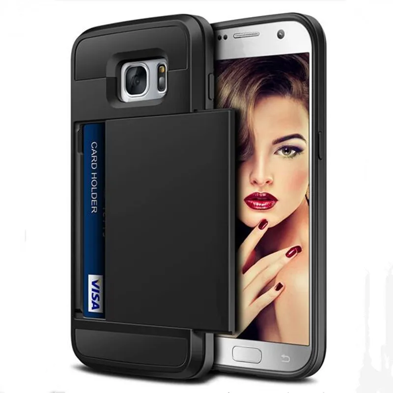 Роскошный чехол кошелек с отделением для карт Samsung Galaxy S8 Plus S6 S7 Edge Note 8