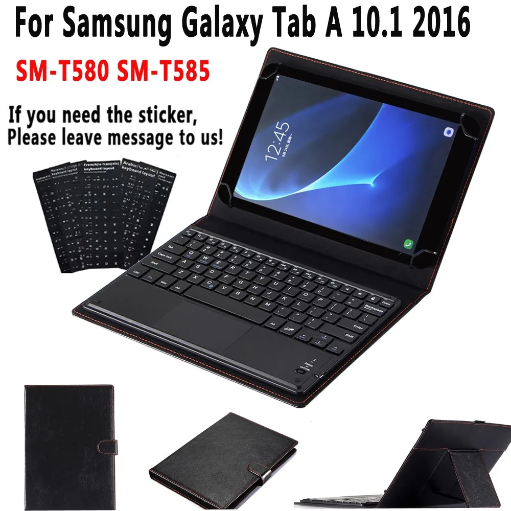 Тачпад клавиатура чехол для samsung Galaxy Tab A A6 10,1 S Pen SM-T580N SM-T585N SM-T580 SM-T585 SM-P580 SM-P585 T580 P580 - Цвет: T580 keyboard case