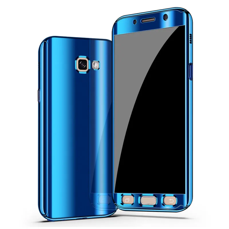 Чехол с полным покрытием на 360 градусов для Samsung Galaxy A5 A7 2017 зеркальный чехол