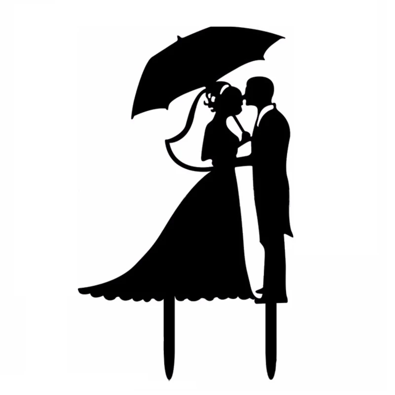 Новый Mr Mrs Свадебные украшения торт Топпер акриловый Черный Романтический