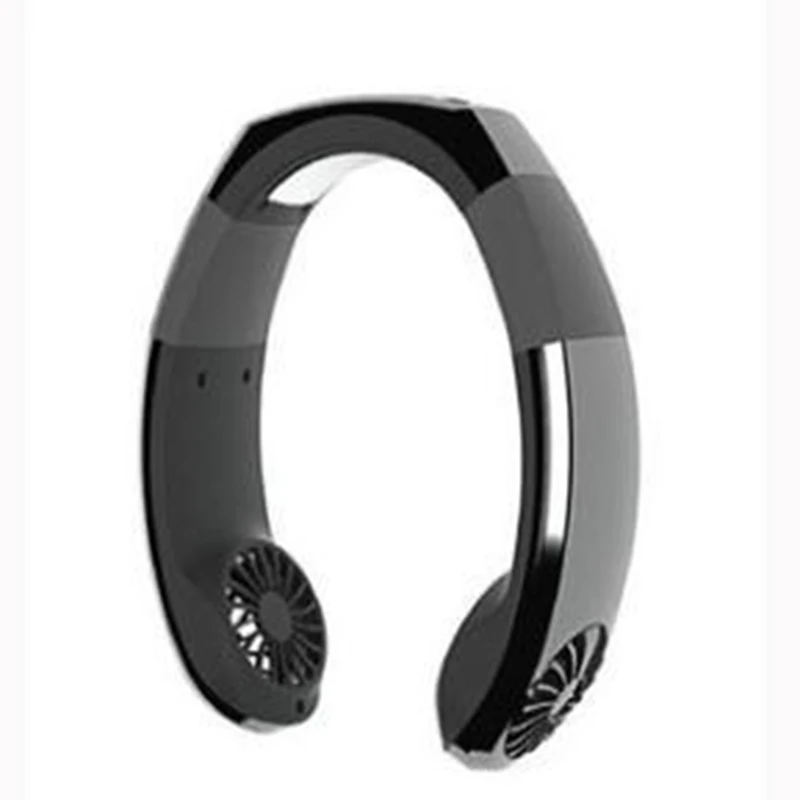 Мини вентилятор с креплением на шею персональный воздушный кулер 3 уровнями