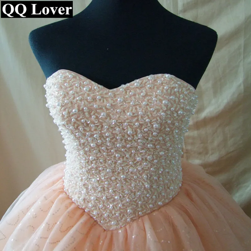 QQ Lover 2019 Newest Elegant Beaded Ball Gown Wedding Dress Robe De Mariage | Свадьбы и торжества