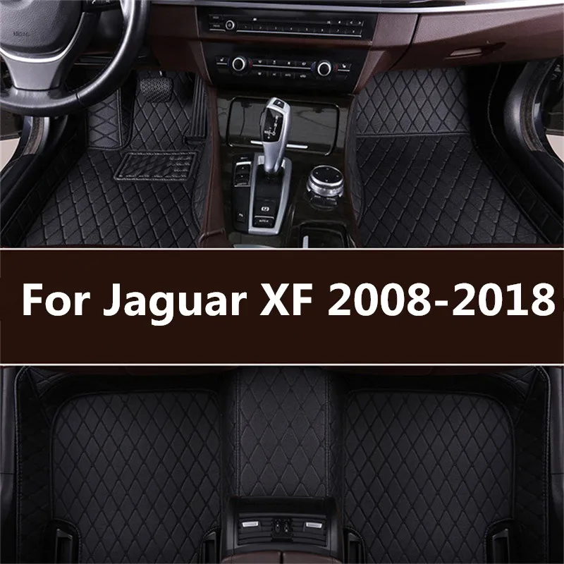 Кожаные автомобильные коврики для Jaguar XF 2008 2013 2014 2015 2016 2017 2018 ног автомобильный
