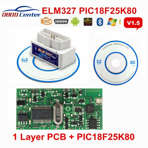 White 1.5 PIC18F25K8 Супер Мини elm327 V1.5 PIC18F25K80 Bluetooth 4,0 считыватель кодов Obd2 OBDII интерфейс Elm 327 1,5 wifi Obd II диагностический сканер - Цвет: White 1.5 PIC18F25K8