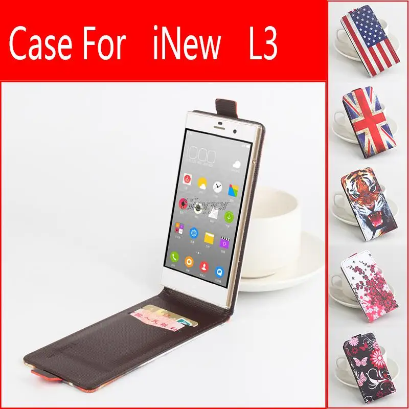 INew L3 Case Флип Кожа PU Магнитный Кошелек с Карты слот Мило Живопись Тигр Защитный Shell