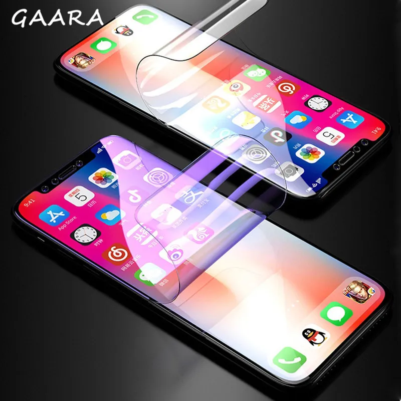Гидрогелевая пленка для sony XZ XZ1 XZ2 XZ3 Премиум Мягкая HD синяя пленка протектор экрана для sony XA2 Plus Ultra Xperia 1 10 Plus
