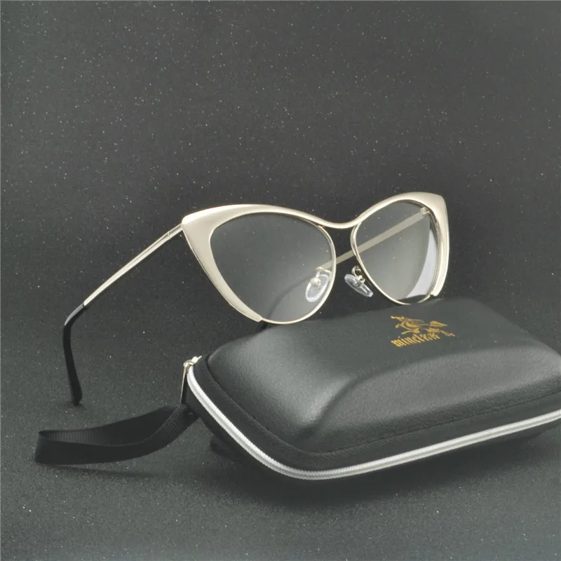 2019 New Fashion Rose Gold Transparent Frame Women's Sunglasses Brand Designer Cat Glasses Clear Lens Eyeglasses Frames NX | Аксессуары