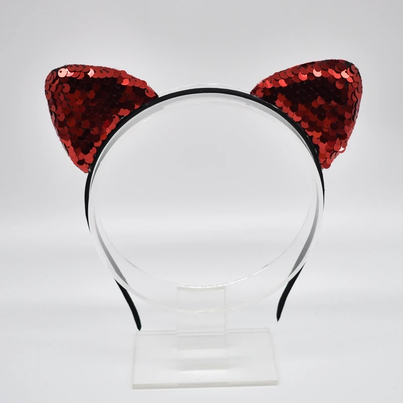 Повязка на голову для девочек с блестками и рыбками повязка милыми кошачьими