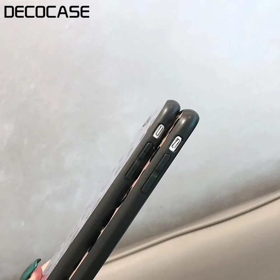 DECOCASE Fashion Leopard Printing Luxury Gold Foil Drop Glue Women Girls Phone Cases for iPhone 6 6s 7 8 Plus X XR XS Max Covers |