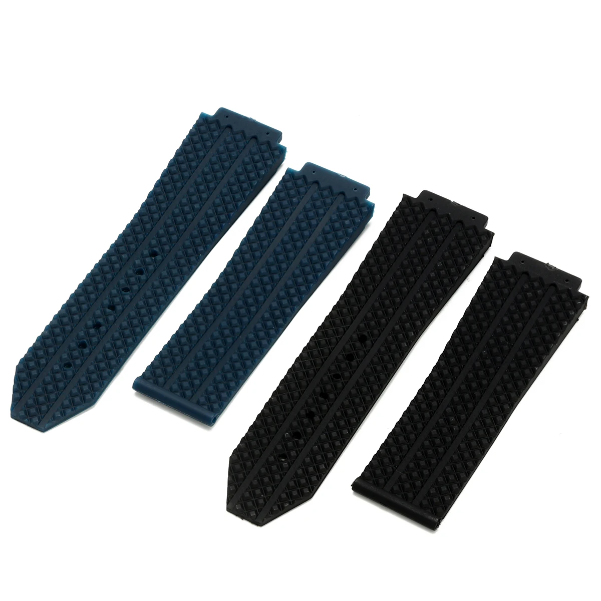 Резиновый ремешок для часов 25 мм водонепроницаемый спортивный сменный черный