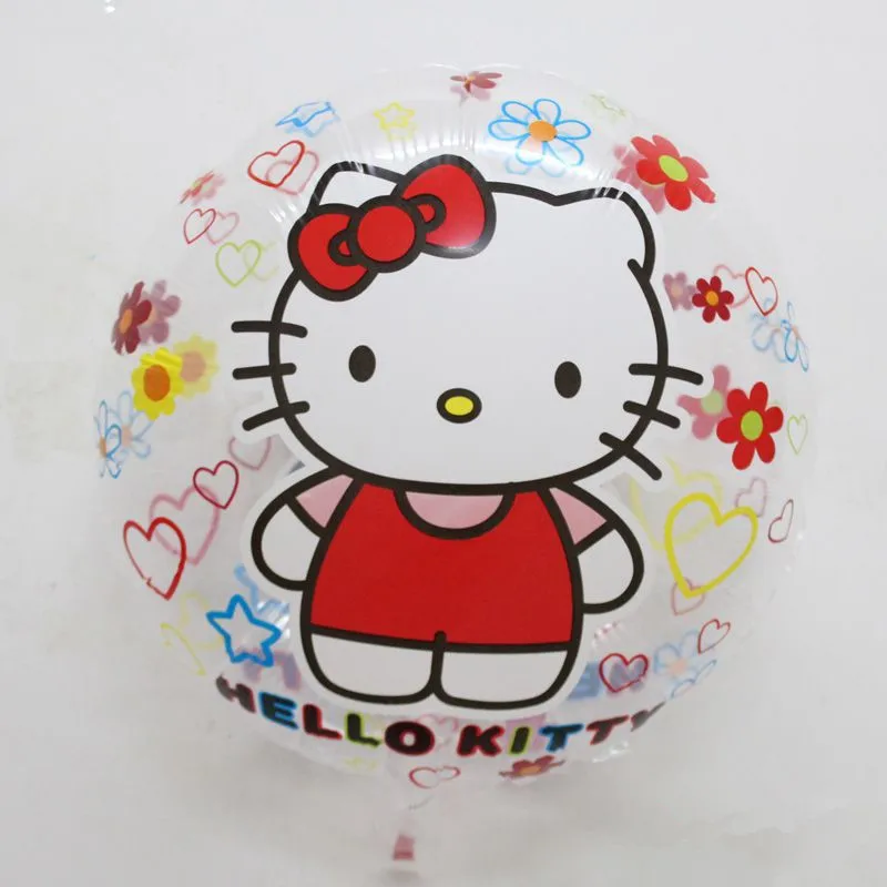 100 шт. Hello надувная игрушка котенок прозрачный/Серебряный мультфильм кошка