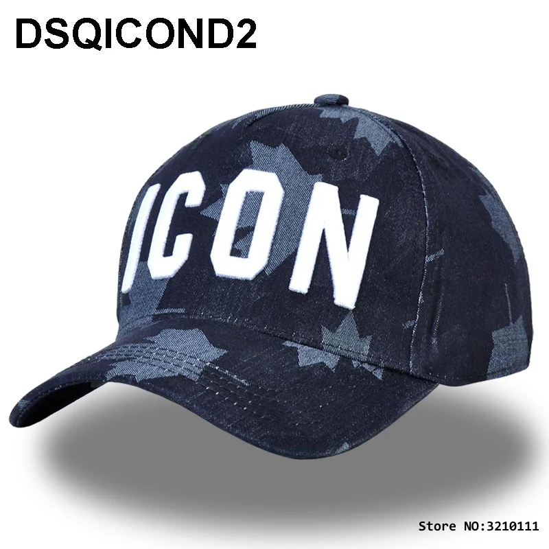 C1025-7cowboy DSQICOND2 бренд буквы DSQ значок Кепка шапки сплошной узор шляпы Casquette папа Ковбой шляпа бейсбольная Кепка Snapback Кепка для мужчин Wom - Цвет: C1025-7cowboy