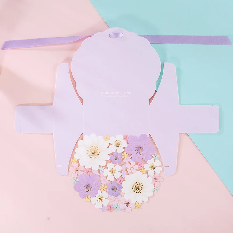 Новый Фиолетовый с лазерной гравировкой цветка Бумага ленты для свадебного