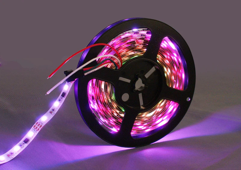 WS2811 DC12V 60 светодиодов/м Мечта Волшебная цветная светодиодная лента 5050 RGB полоса не