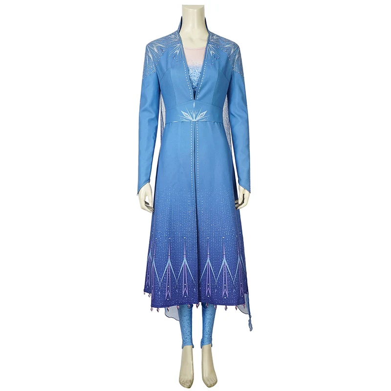 Costume Only Костюм принцессы Эльзы, маскарадный костюм, нарядное платье Снежной королевы, платье принцессы для девочек, бриллиантовое голубое платье на Хэллоуин для взрослых, Carvinal, наряд - Цвет: Costume Only