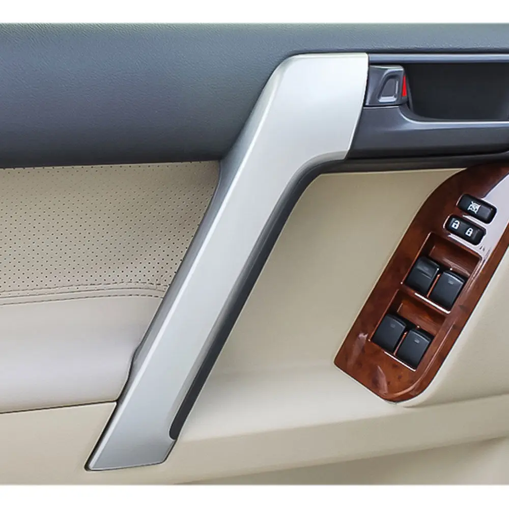 ABS Матовая Внутренняя передняя дверь подлокотник ручка Крышка отделка для Toyota Prado