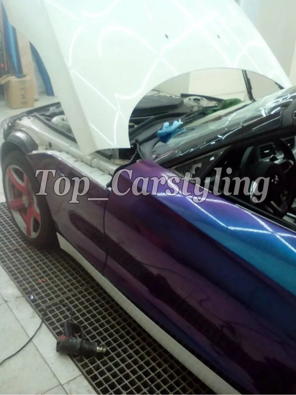 Жемчужный глянцевый виниловый Хамелеон для автомобиля Стайлинг переключение