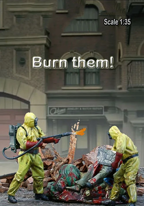 

1/35 -modern Burn Them Set include 2 toy Resin Model Miniature Kit unassembly Unpainted