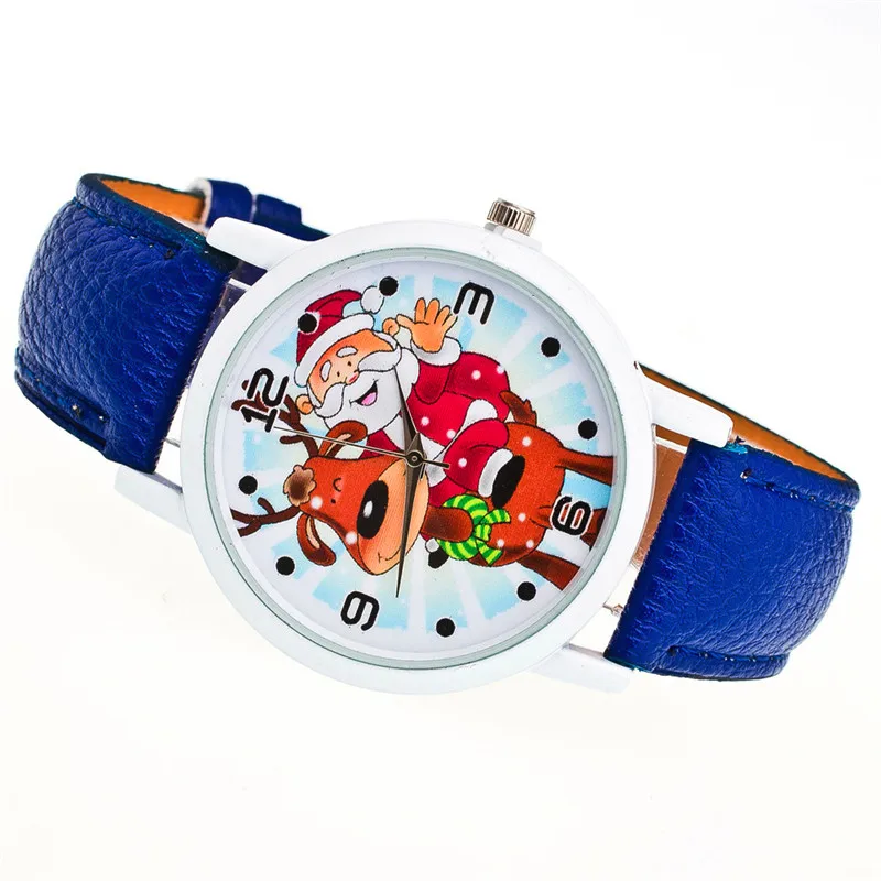 Minimalist Classic Quartz Watch Student Christmas Elderly Pattern Leather Band Analog Quartz wristwatch Casual simple Clock hour